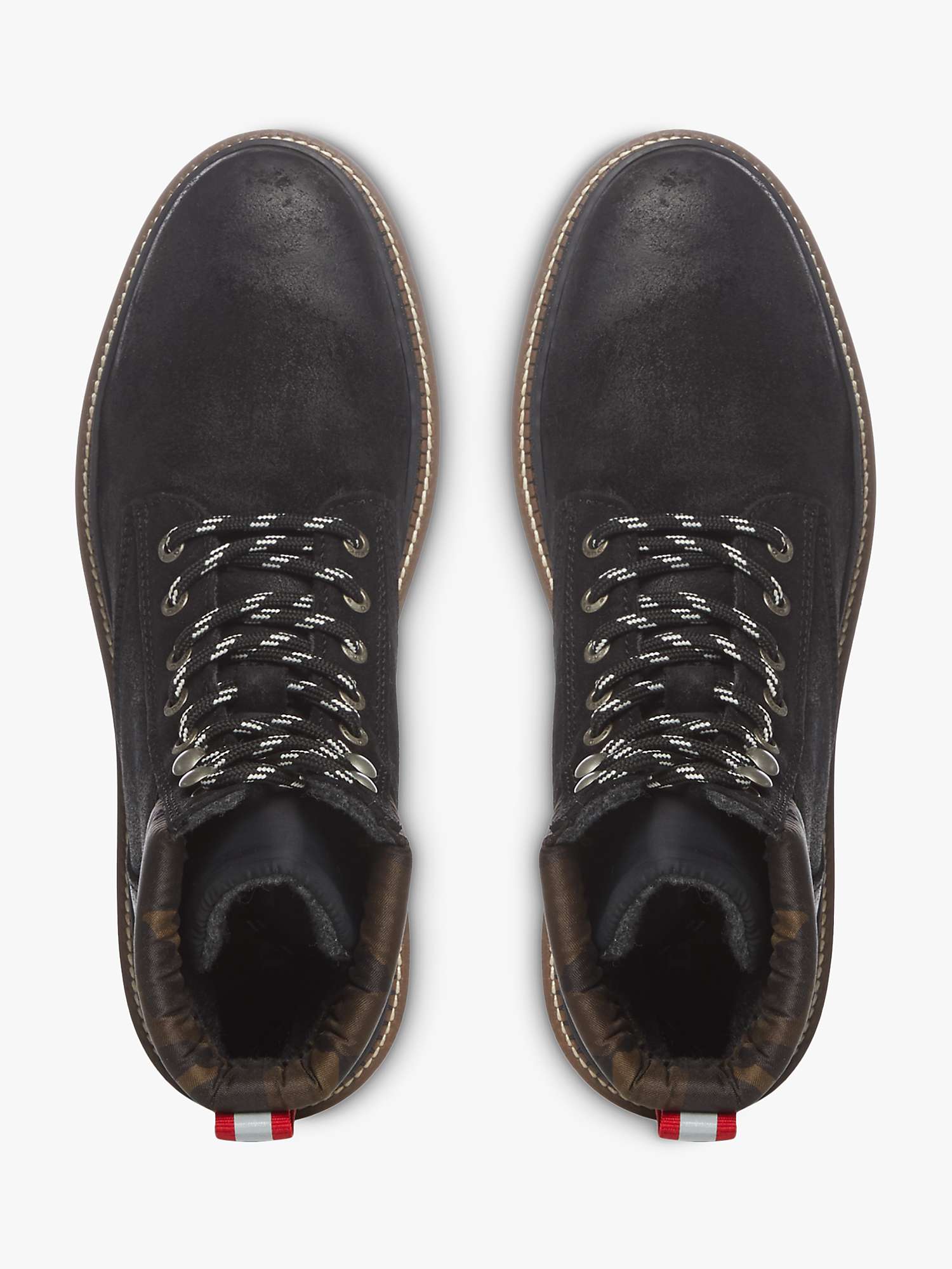 Buy Dune Cordial Suede Chunky Hiker Boots, Black Online at johnlewis.com