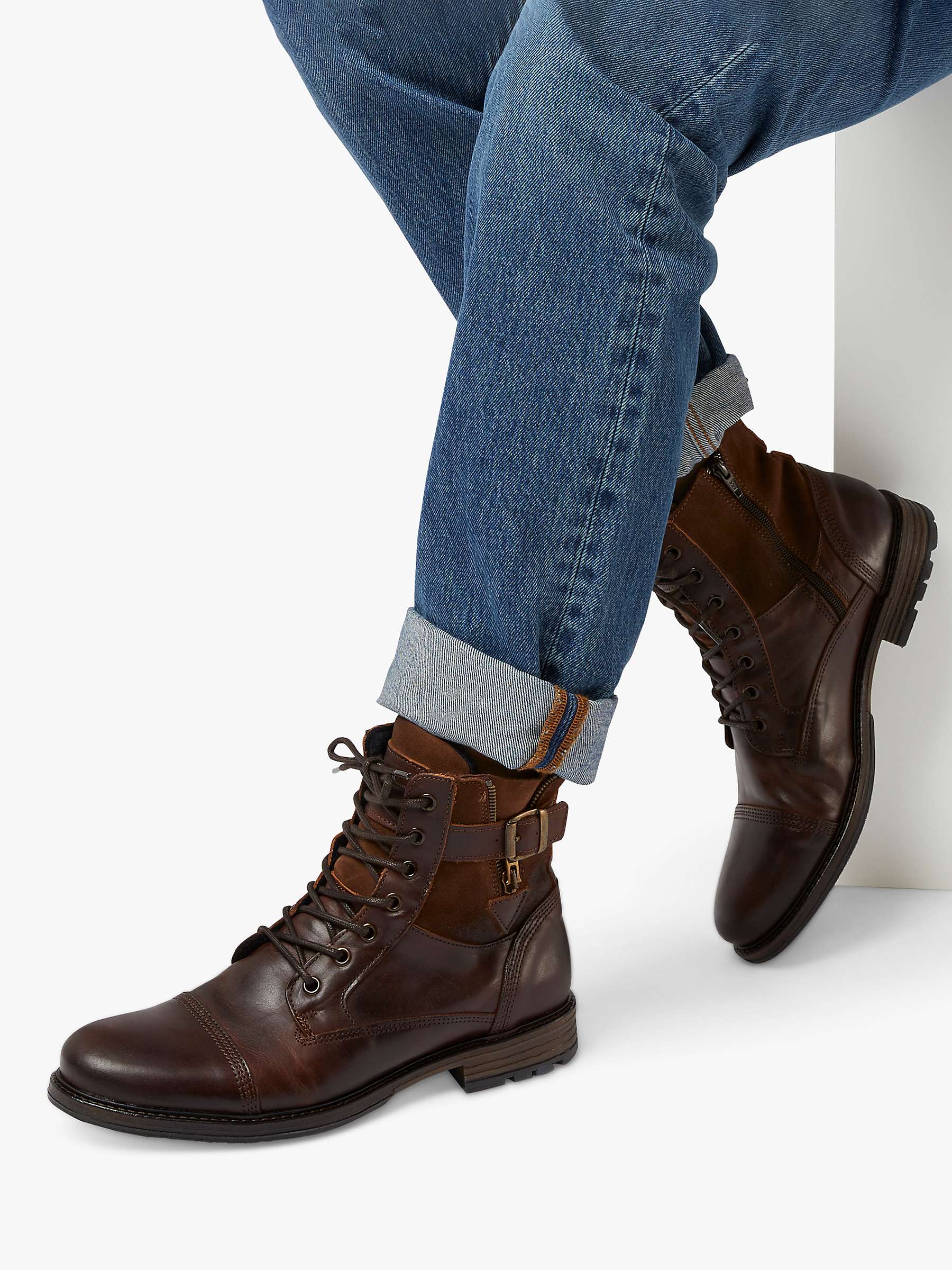 Buy Dune Call Casual Buckle Detail Ankle Boots Online at johnlewis.com
