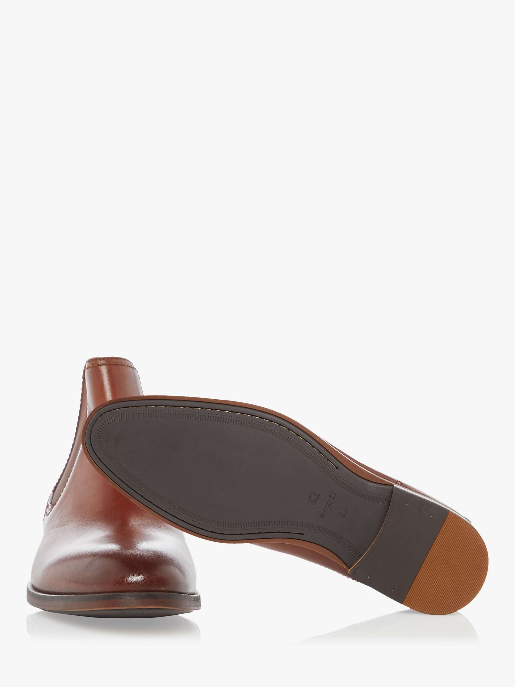 Dune Maker Leather Chelsea Boots, Tan at John Lewis & Partners