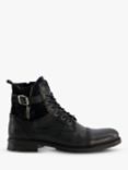 Dune Call Casual Buckle Detail Ankle Boots, Black