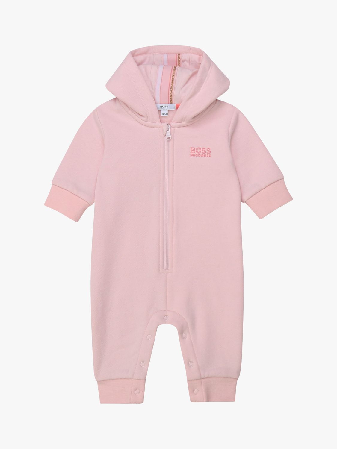 HUGO BOSS Baby Logo Bodysuit, Pale Pink at John Lewis & Partners