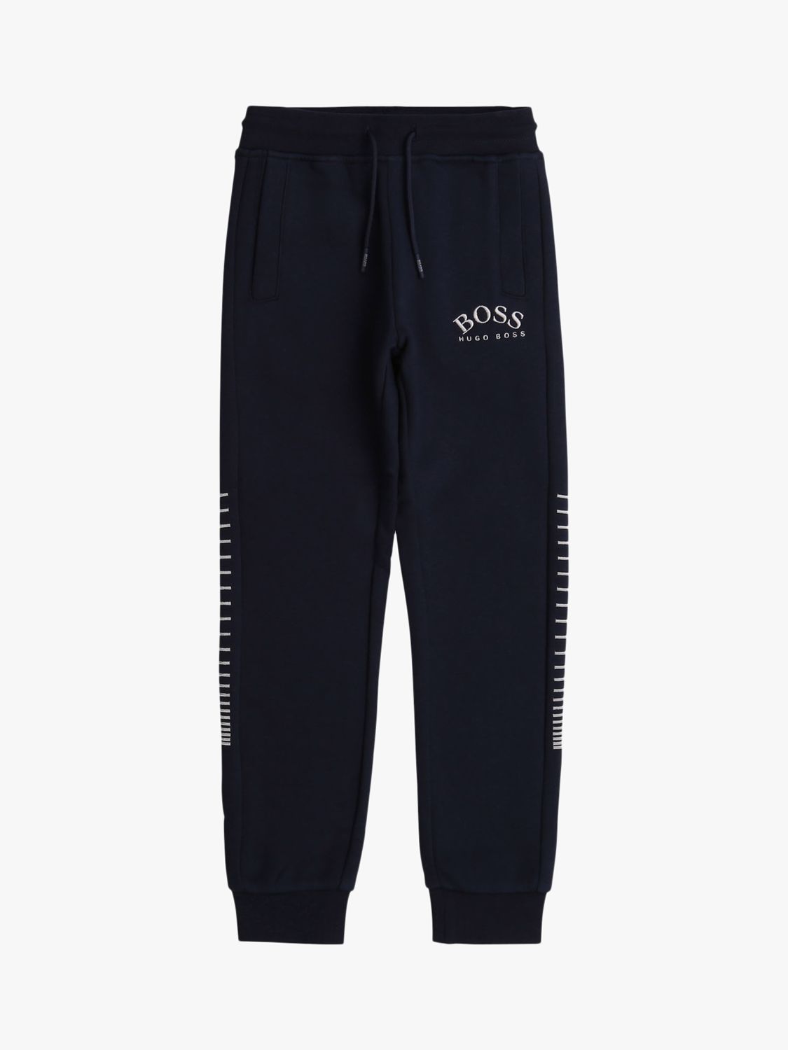 HUGO BOSS Boys' Embroidered Joggers, Navy at John Lewis & Partners