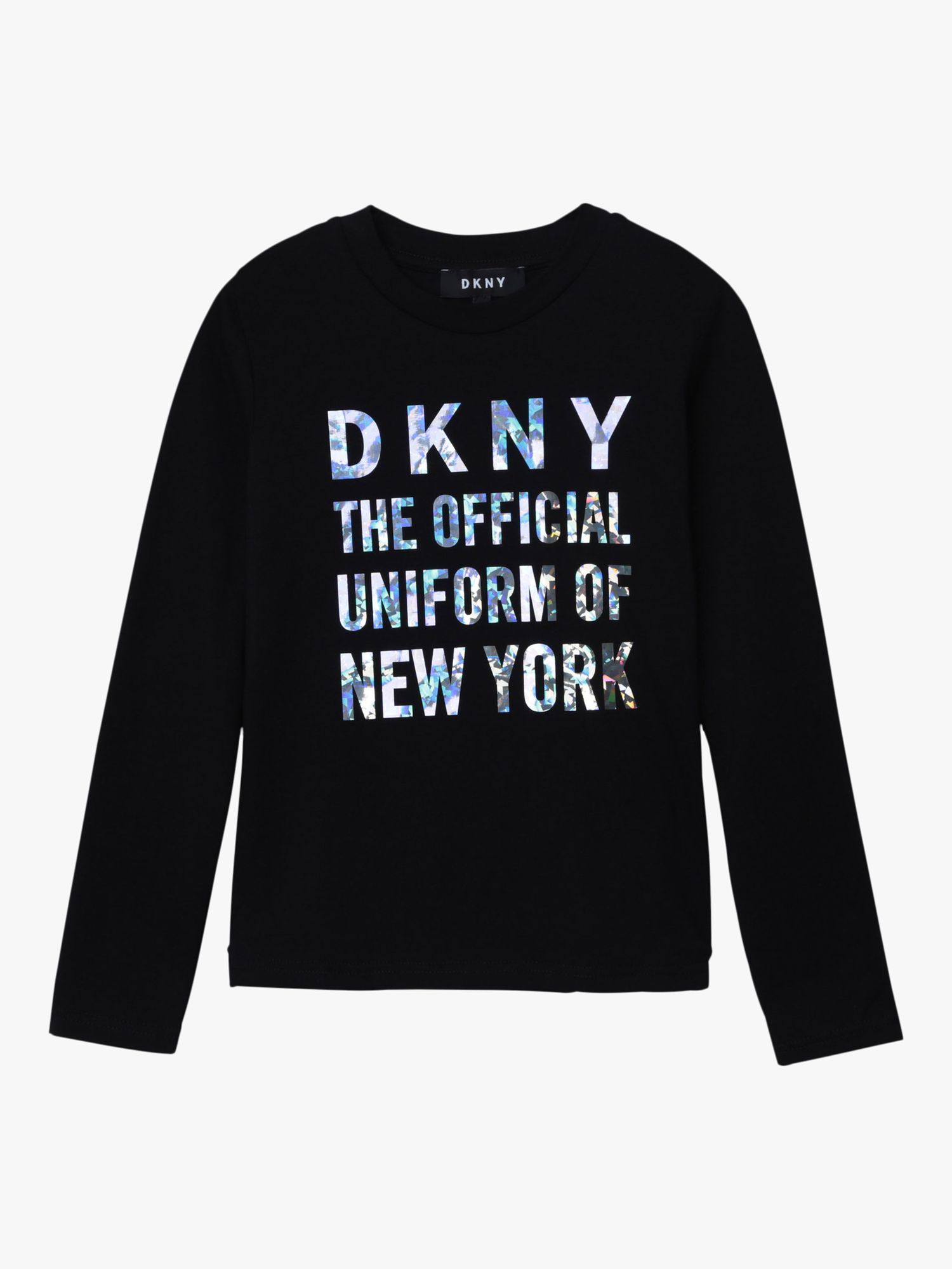 DKNY Kids' Cotton Jersey Logo T-Shirt, Black