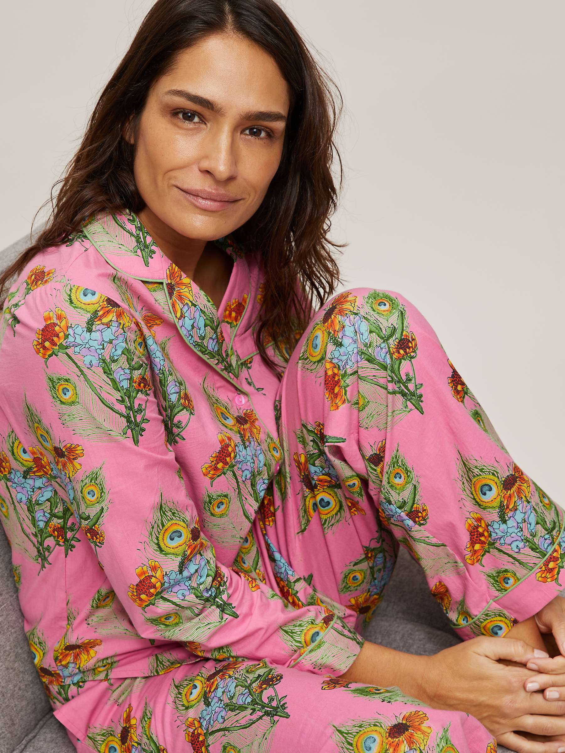 Buy Their Nibs Mardis Gras Bouquet Pyjama Set, Pink Online at johnlewis.com