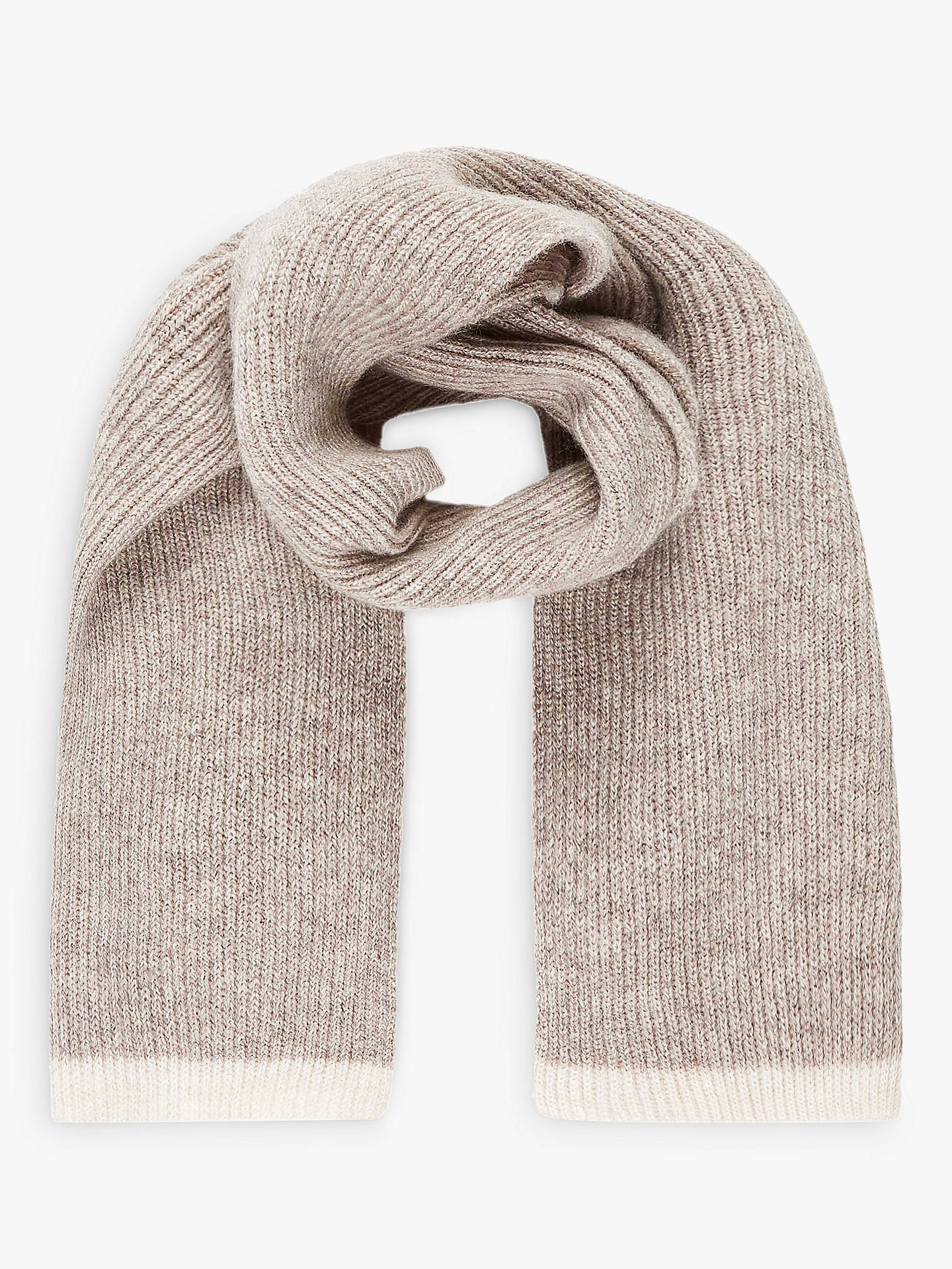 Brora Cashmere Ribbed Throat Warmer Scarf at John Lewis & Partners