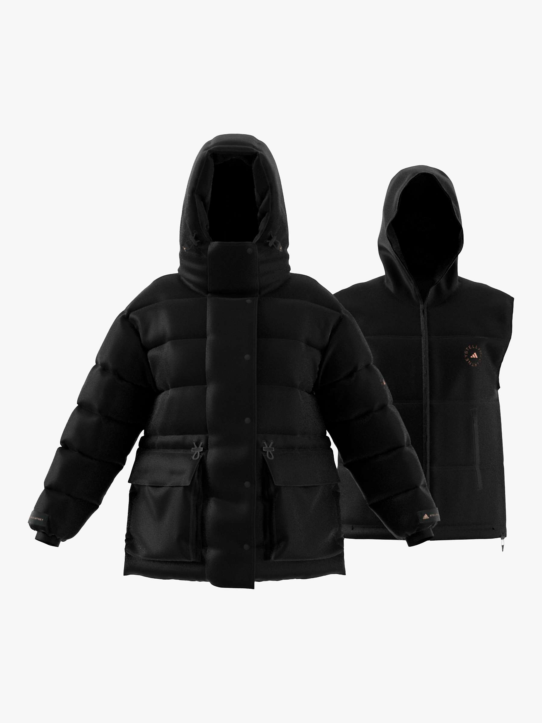Adidas By Stella Mccartney 2 In 1 Padded Puffer Jacket Black At John Lewis Partners