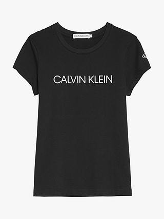 Calvin Klein Kids' Organic Cotton Institutional Logo Slim T-Shirt