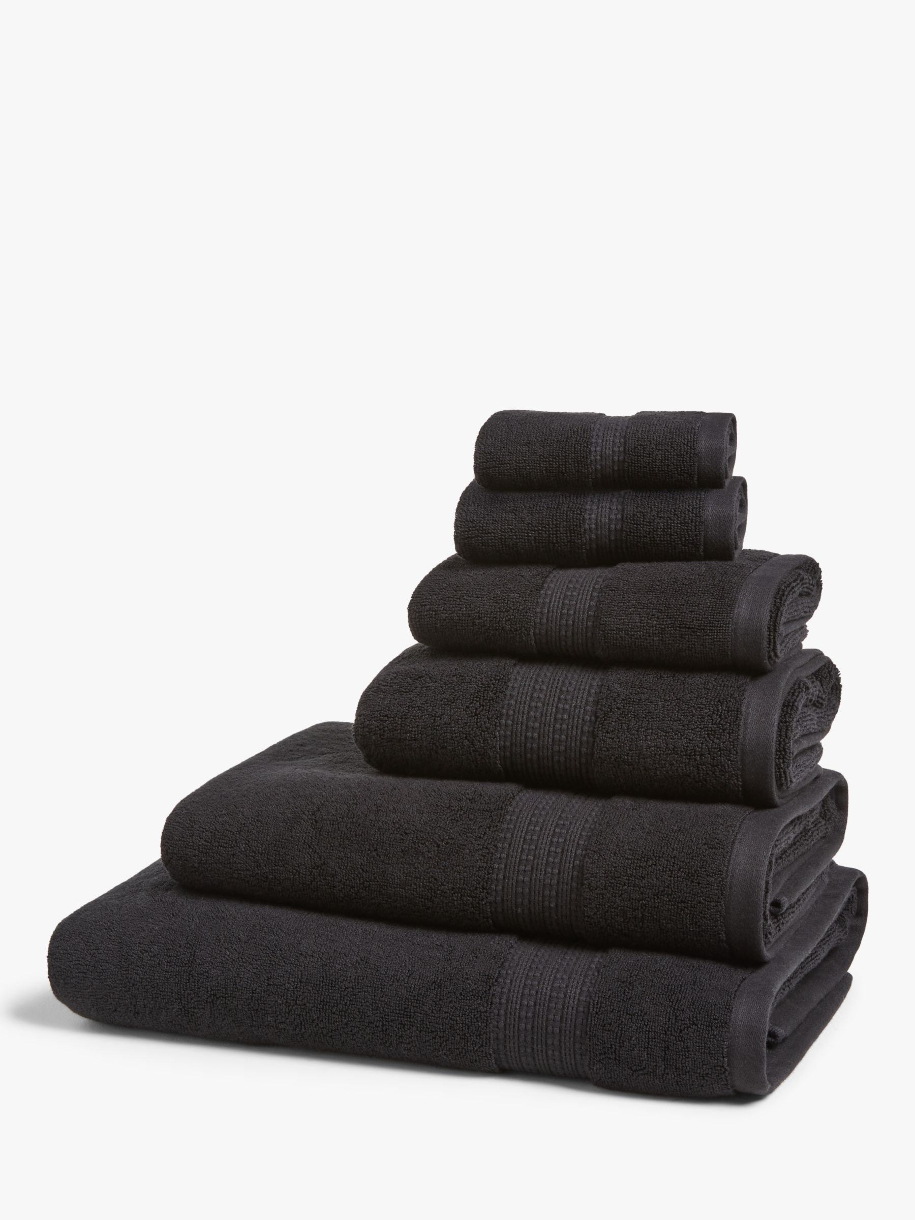 John Lewis Supreme Supima® Cotton Towels, Black