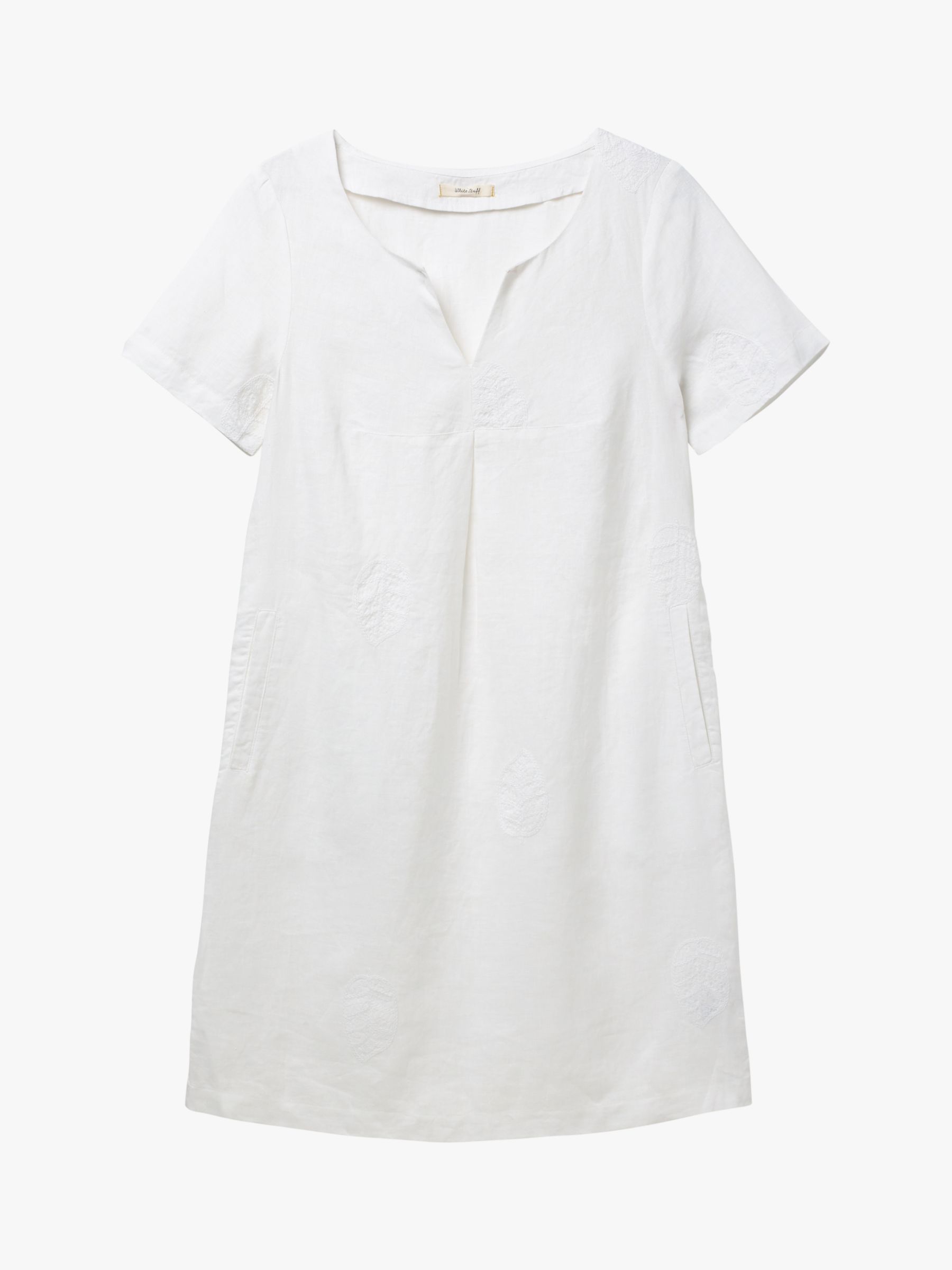 White Stuff Ondine Linen Shift Dress, White