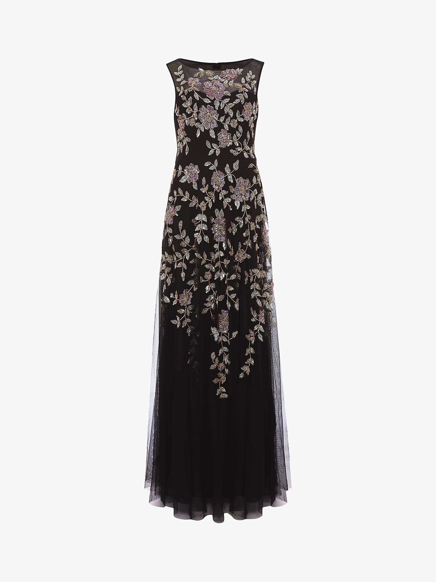 Buy Phase Eight Collection 8 Jacqueline Floral Embellished Dress, Black/Multi Online at johnlewis.com