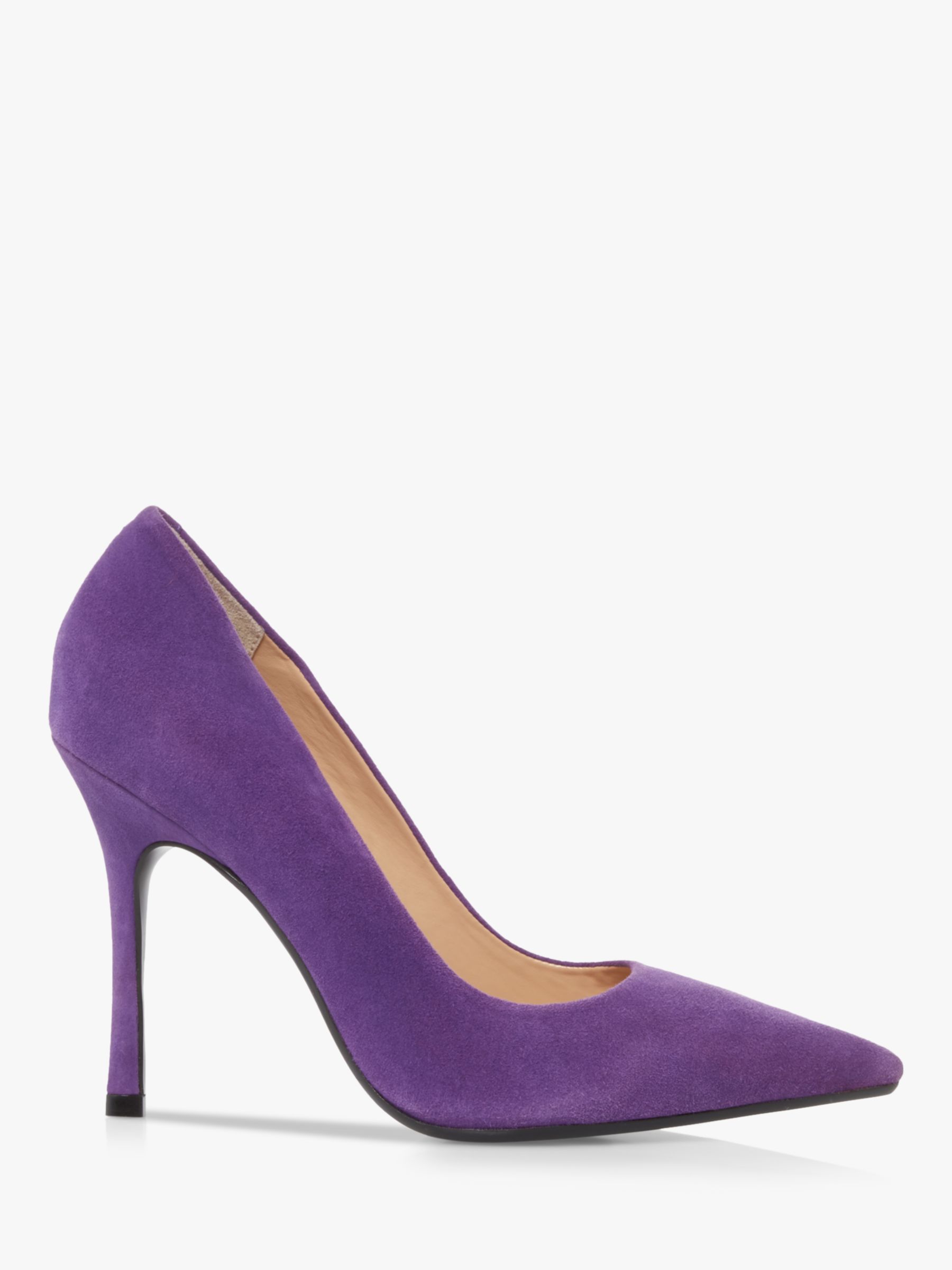 Dune Belaire Suede Court Shoes, Purple 