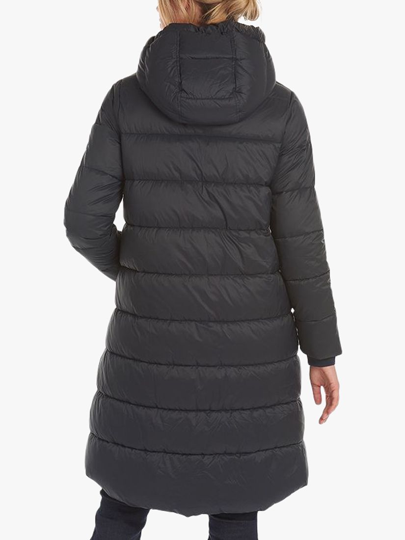 Barbour Cassins Quilted Longline Coat, Navy at John Lewis & Partners