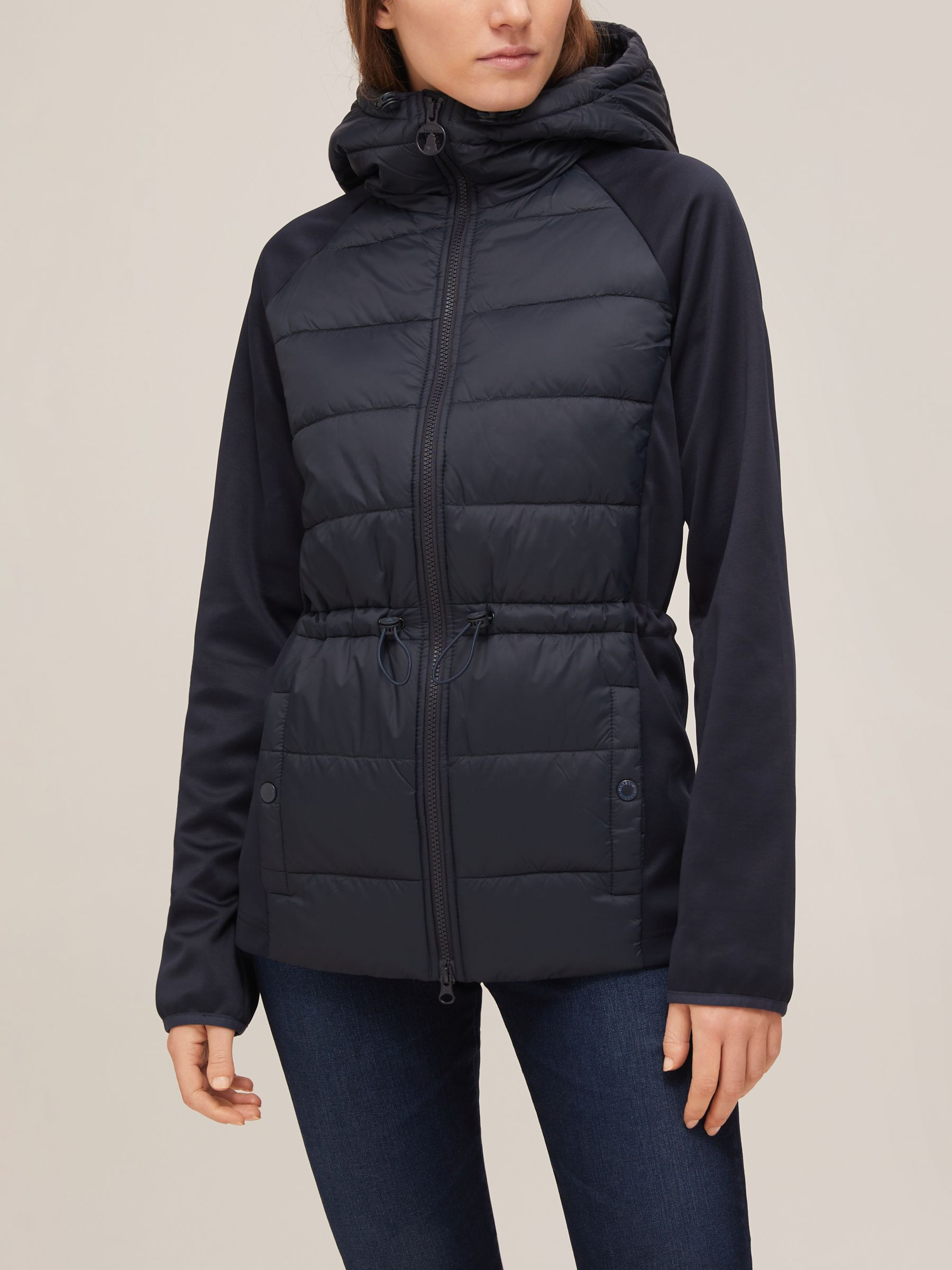 Barbour Prawle Quilted Hooded Jacket, Navy