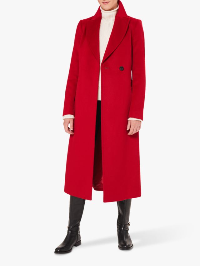 Hobbs Olivia Wool Coat, Red, 8