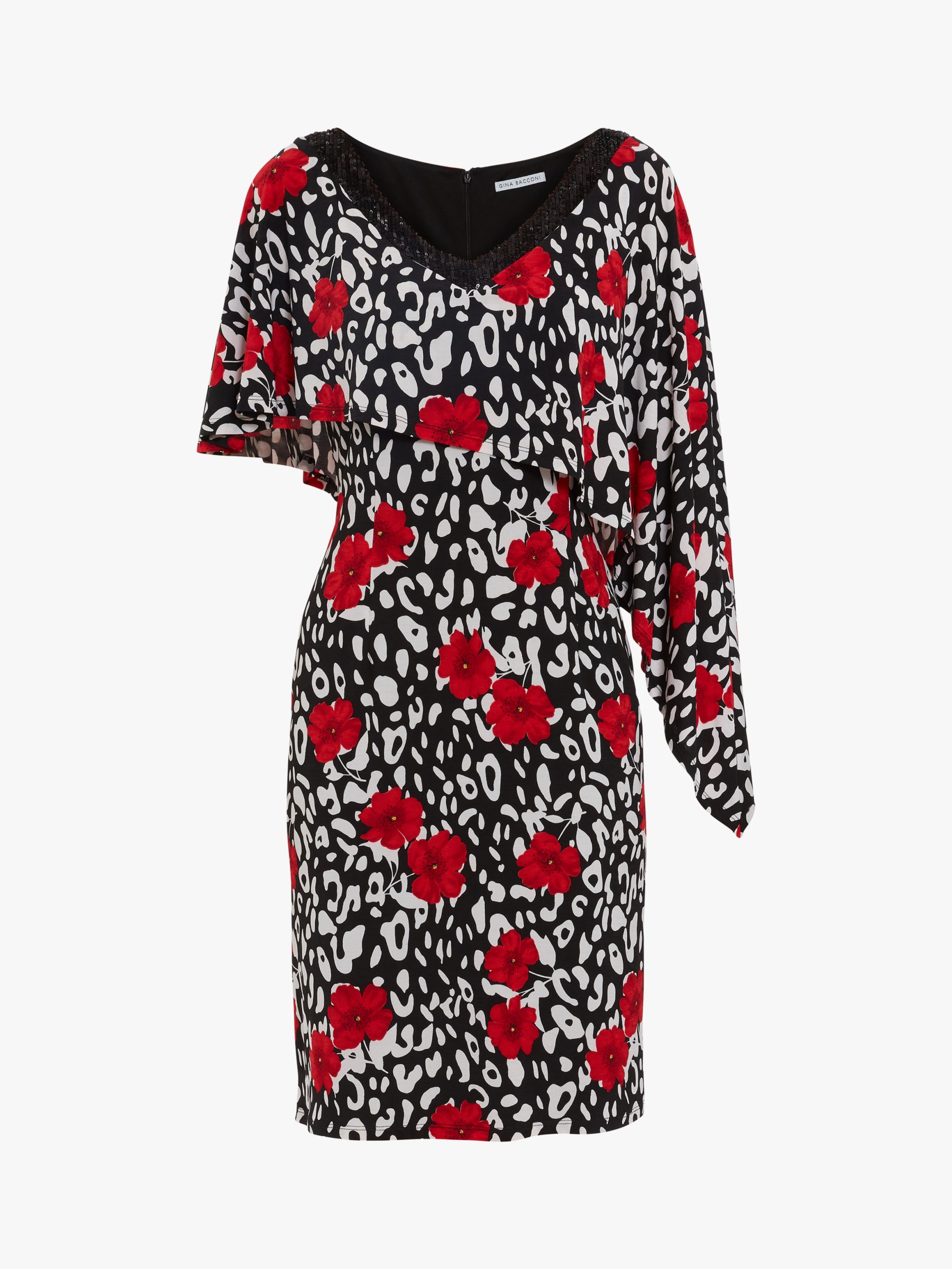 Buy Gina Bacconi Johana Floral Jersey Midi Dress, Multi Online at johnlewis.com
