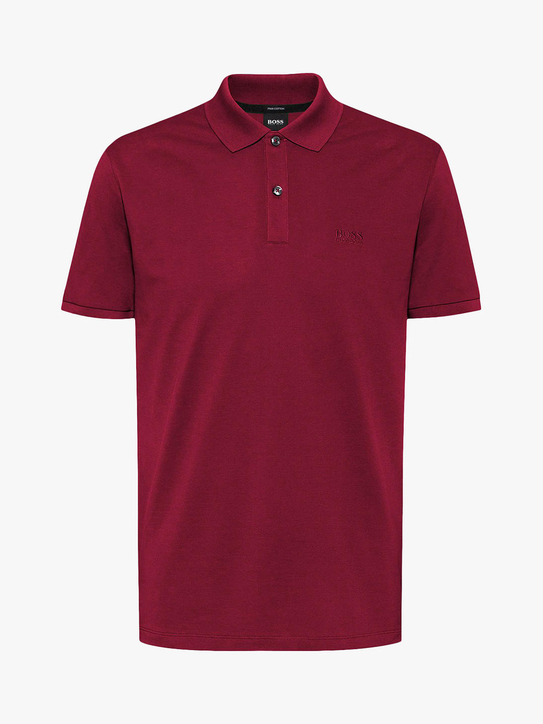 BOSS Pallas Regular Fit Polo Shirt, Dark Red at John Lewis & Partners