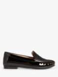 John Lewis Wide Fit Penny Patent Leather Moccasins, Black