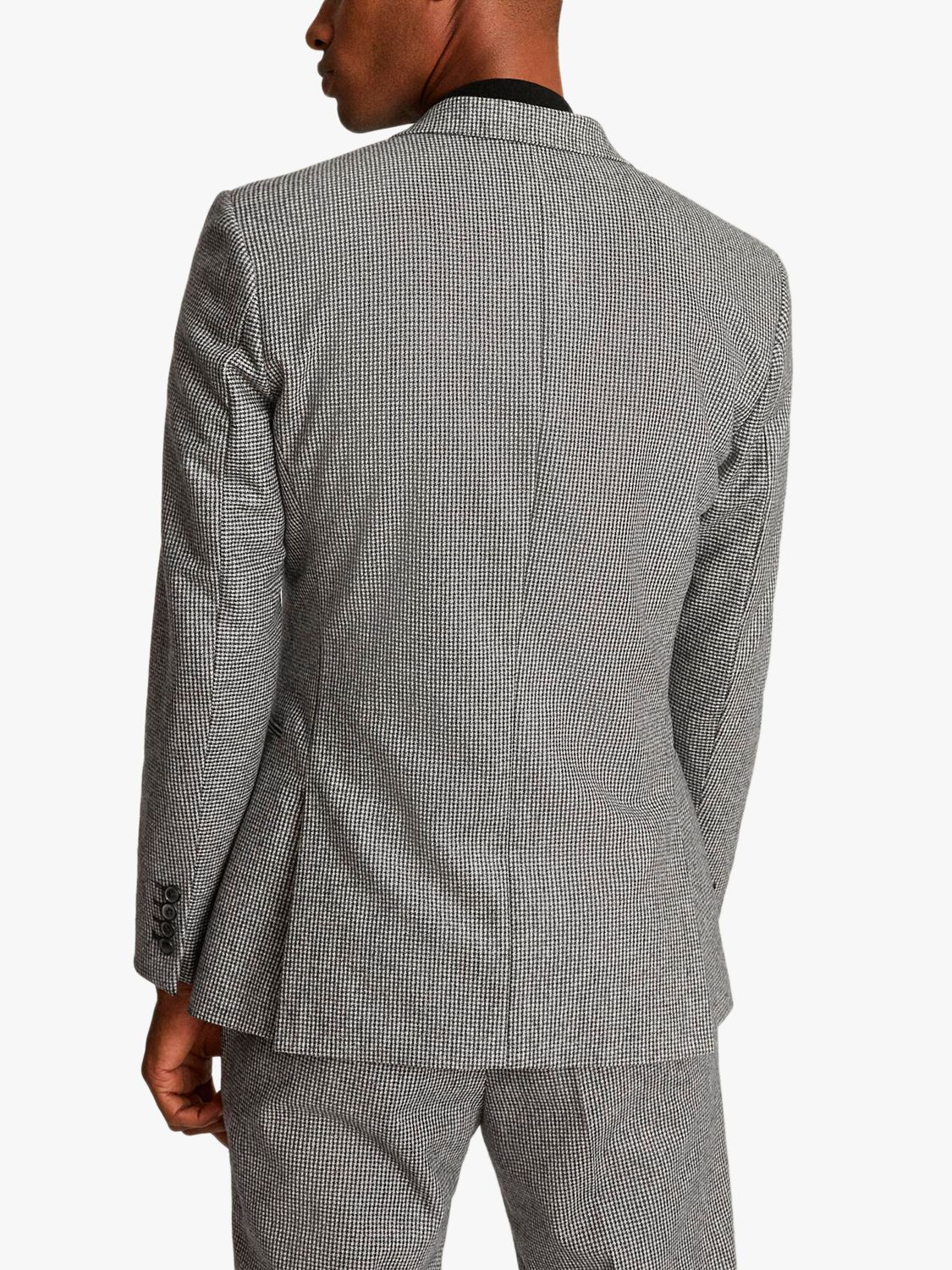 Reiss Denzil Puppytooth Check Slim Fit Blazer, Grey