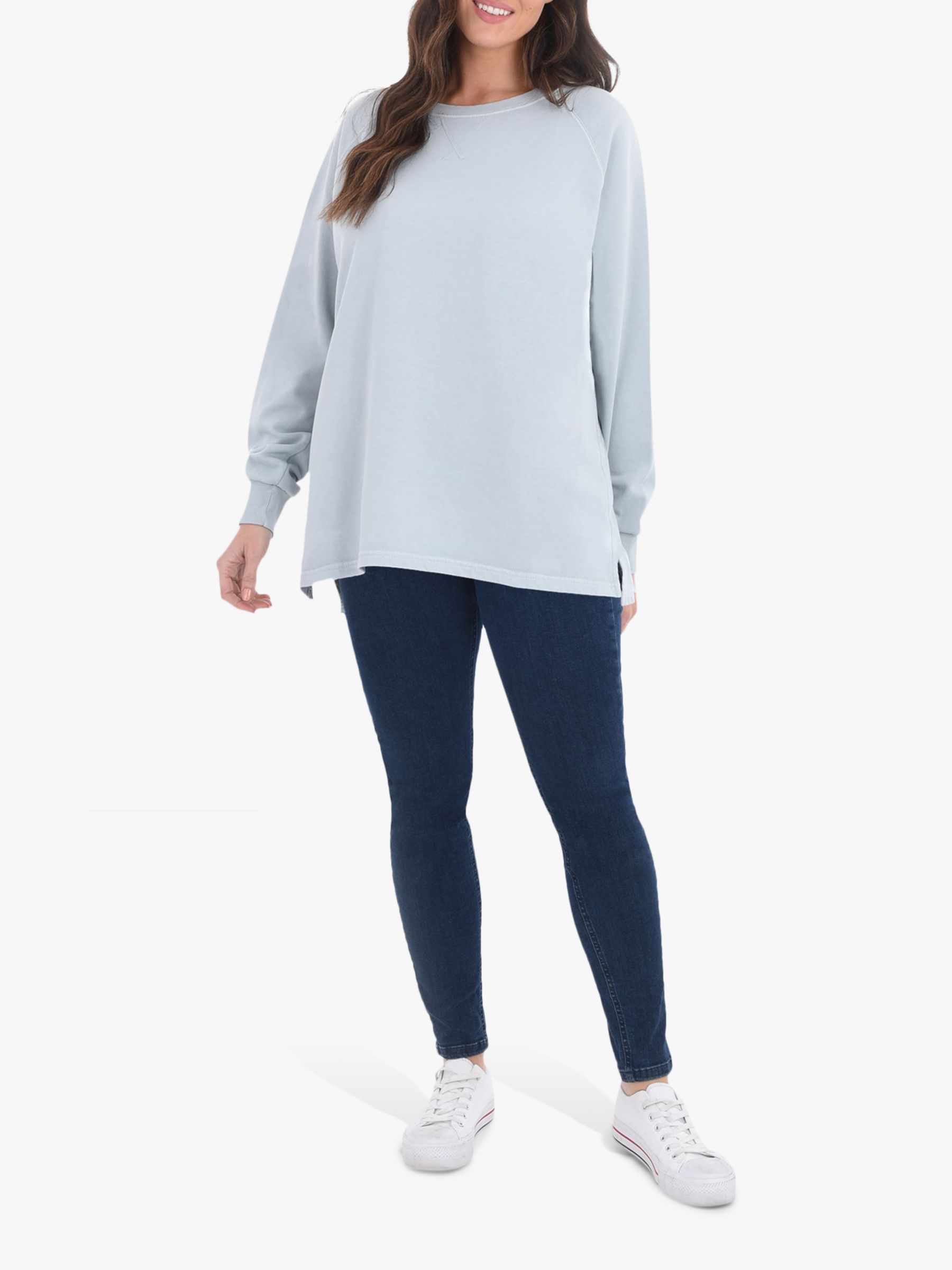 Live Unlimited Curve Cotton Sweatshirt, Grey