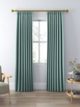 John Lewis ANYDAY Arlo Pair Lined Pencil Pleat Curtains, Duck Egg