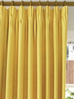 John Lewis ANYDAY Arlo Pair Lined Pencil Pleat Curtains, Citrine, W117 x Drop 137cm