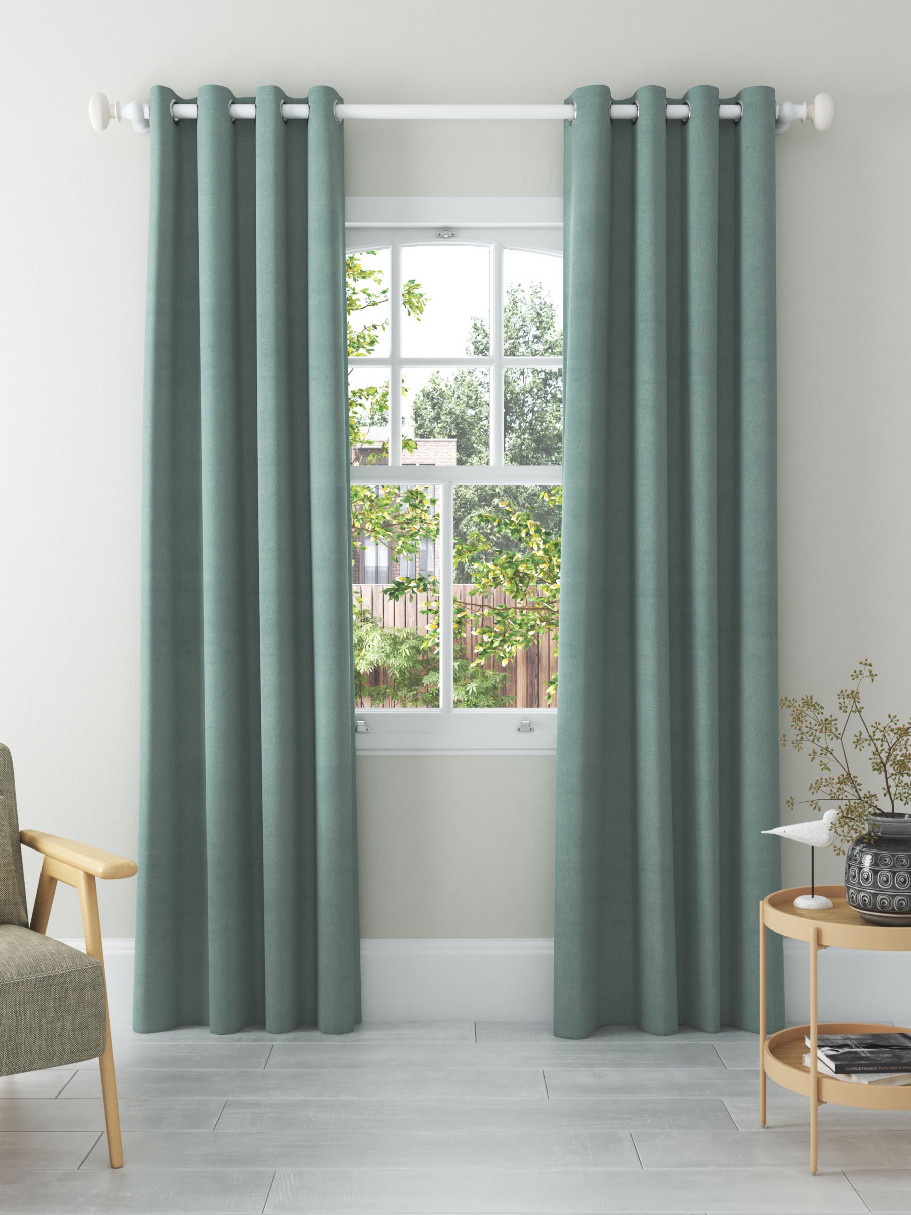 ANYDAY John Lewis & Partners Arlo Pair Lined Eyelet Curtains