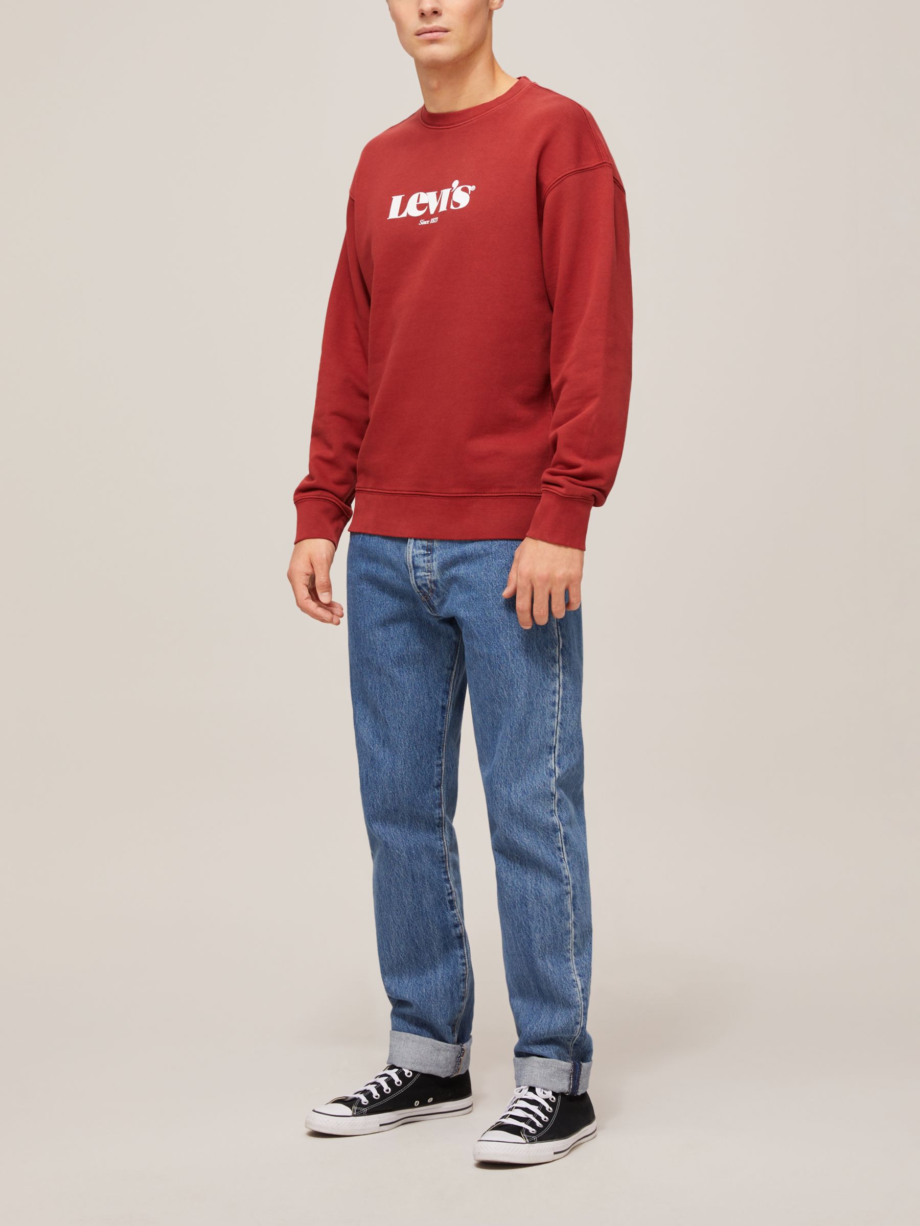Levi's Relaxed Graphic Crew Neck Sweatshirt, Brown
