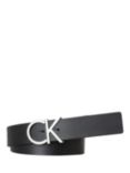 Calvin Klein Adjustable Leather Belt, Black