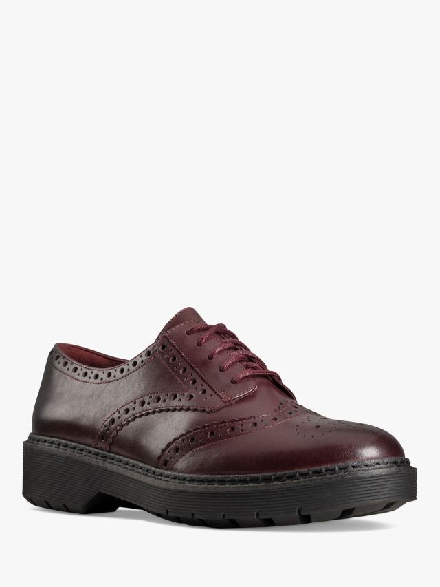 Clarks sales burgundy brogues