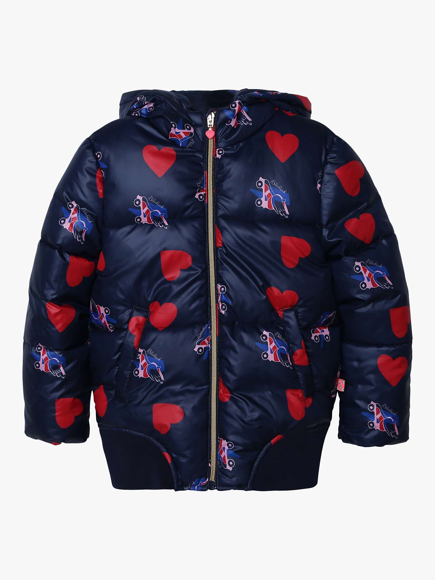 Billieblush Girls' Heart and Rollerblade Print Hooded Puffer Jacket ...