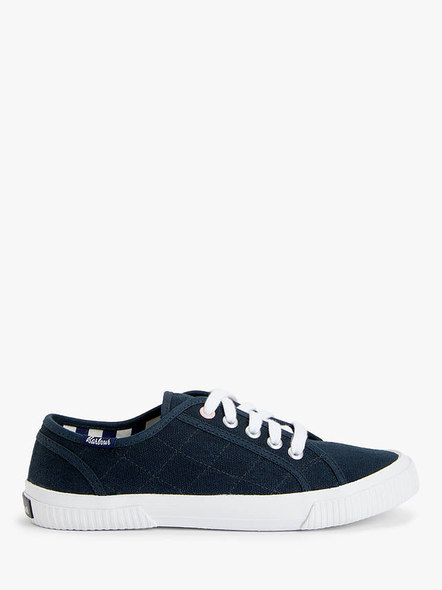 Barbour Hailey Canvas Trainers | Navy at John Lewis & Partners
