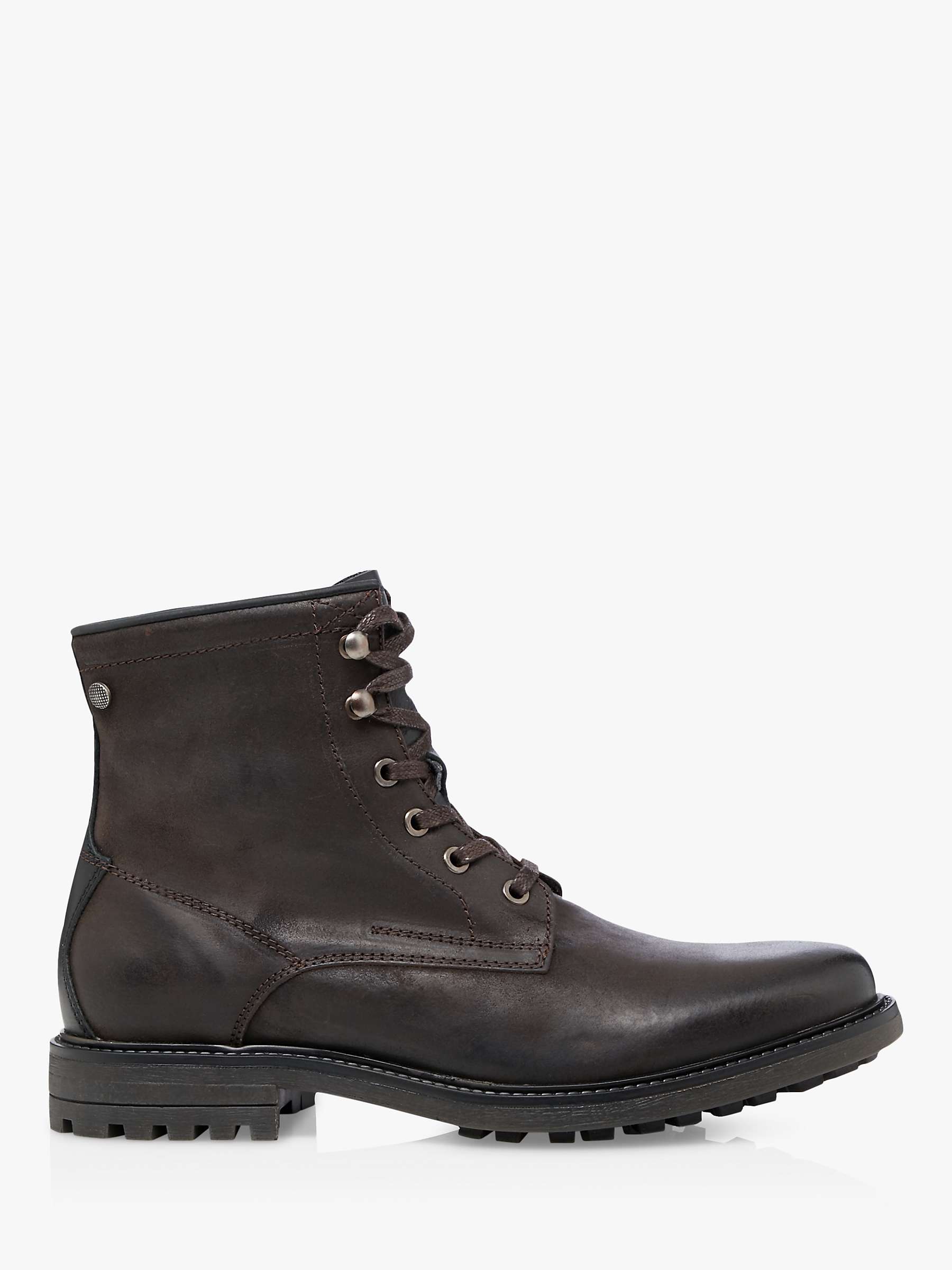 Buy Dune Credit Lace Up Leather Boots, Brown Online at johnlewis.com