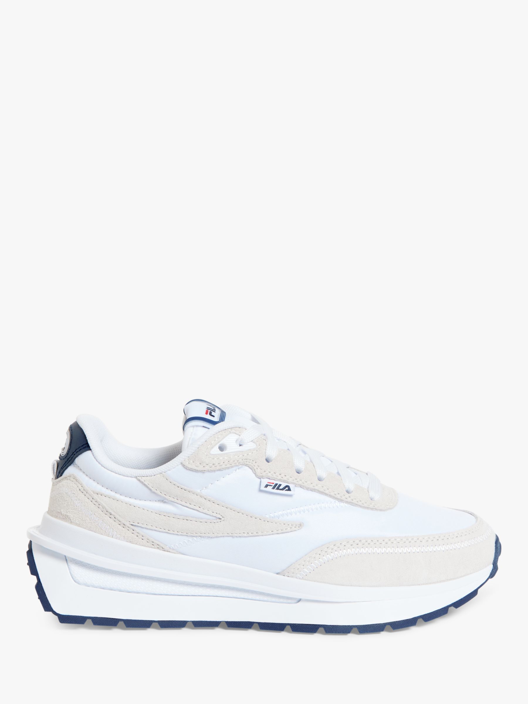 Fila Renno Suede Trainers, White at John Lewis & Partners
