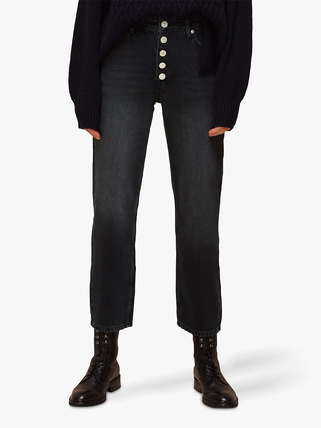 Buy Whistles Hollie Button Front Jeans Online at johnlewis.com