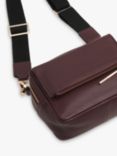 Whistles Bibi Leather Cross Body Bag, Plum