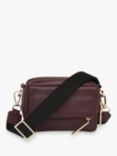 Whistles Bibi Leather Cross Body Bag, Plum