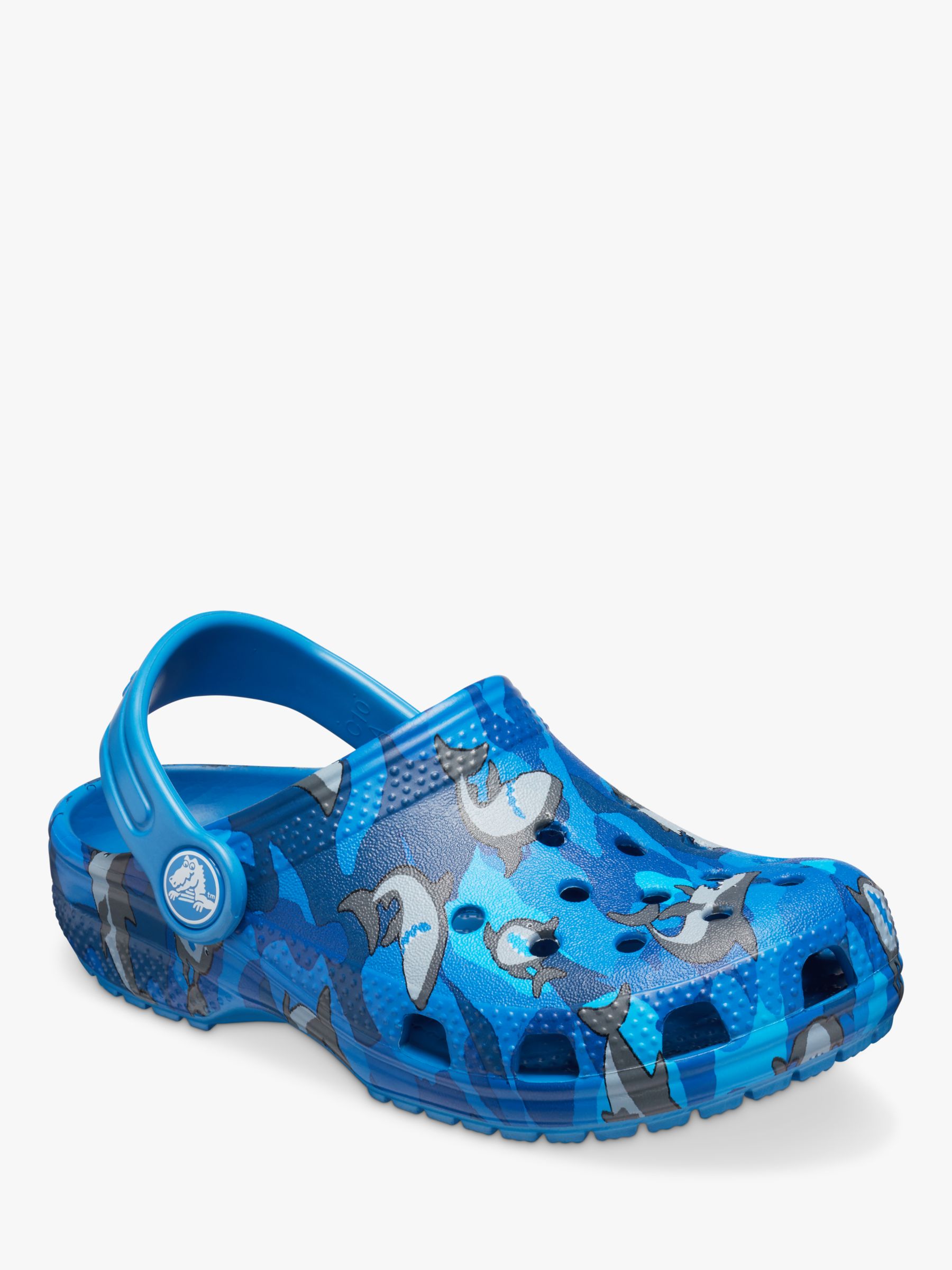 Crocs Children's Classic Clog Shark Graphic Sandals at John Lewis ...