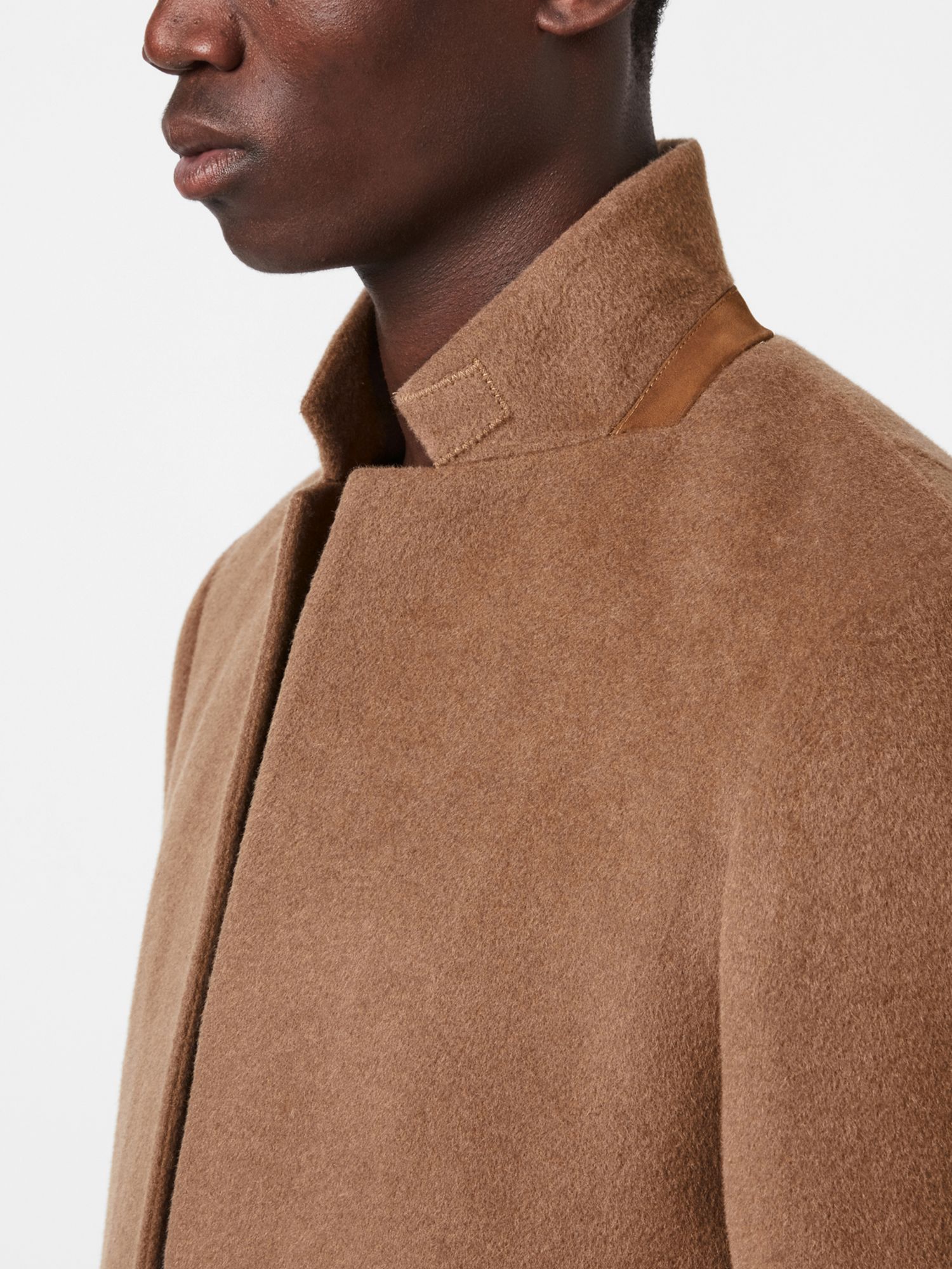 AllSaints Manor Wool Coat, Camel at John Lewis & Partners