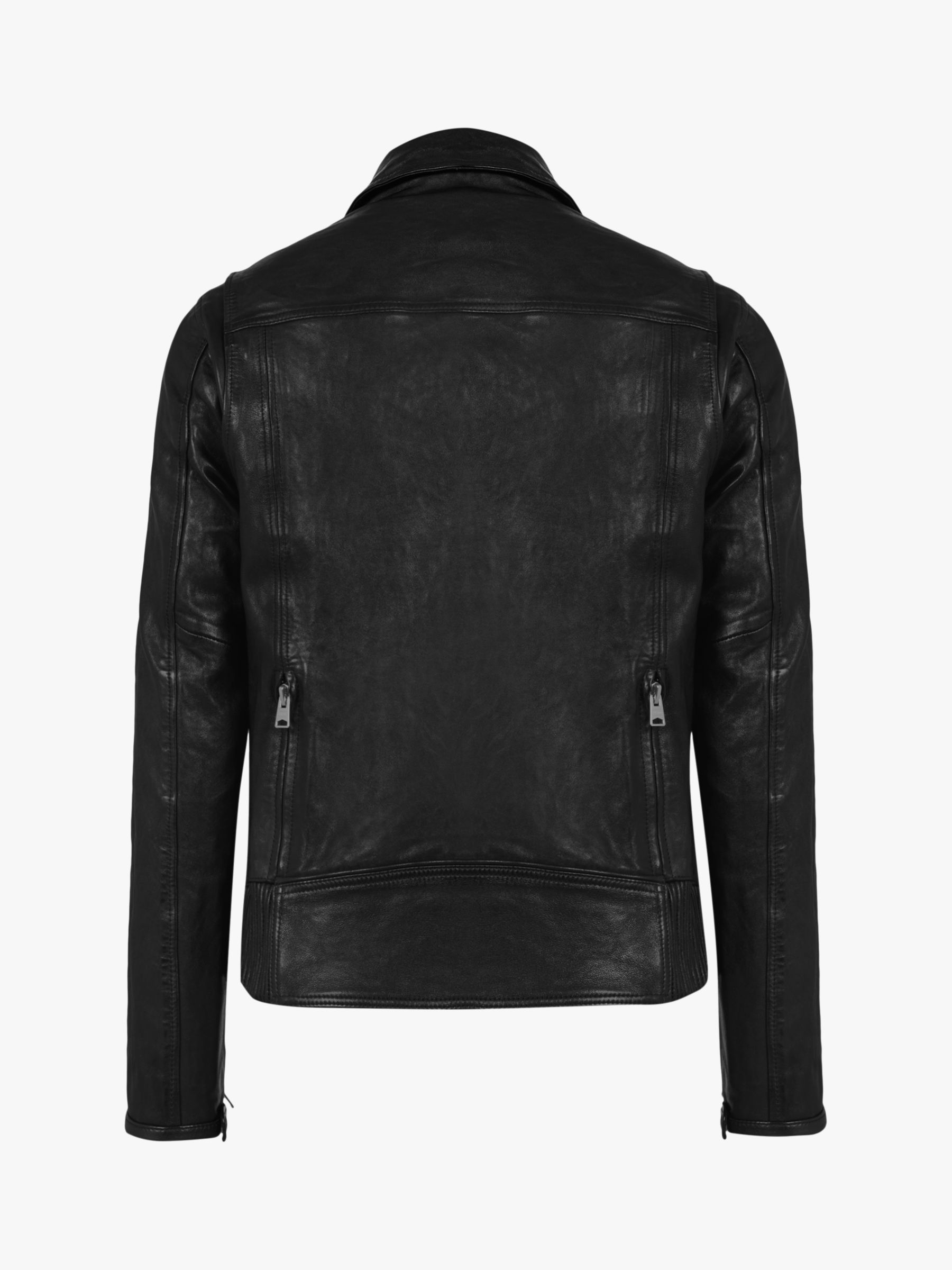 AllSaints Kaleb Leather Jacket, Black