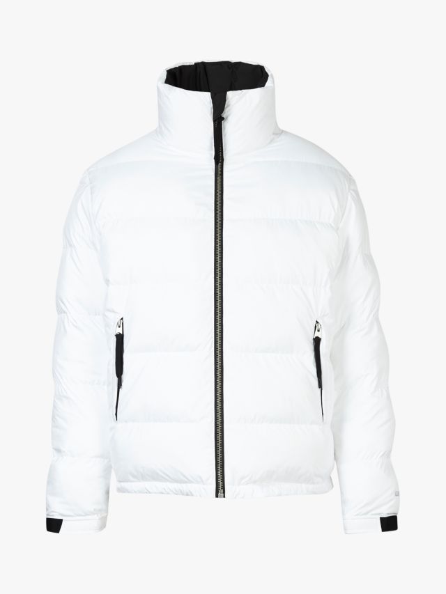 AllSaints Novem Reversible Puffer Coat, Optic White/Black, XL