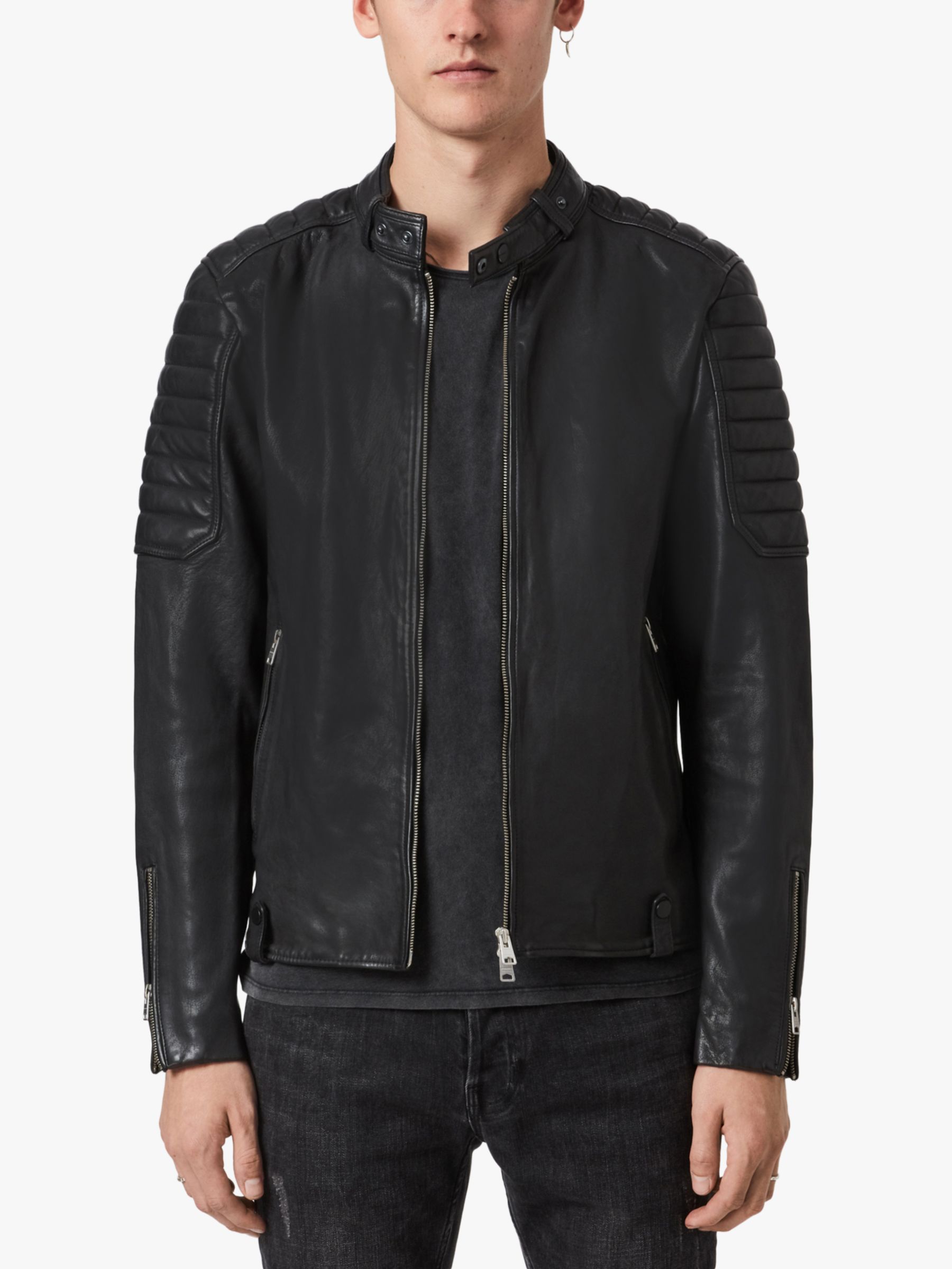 AllSaints Macron Leather Jacket, Black