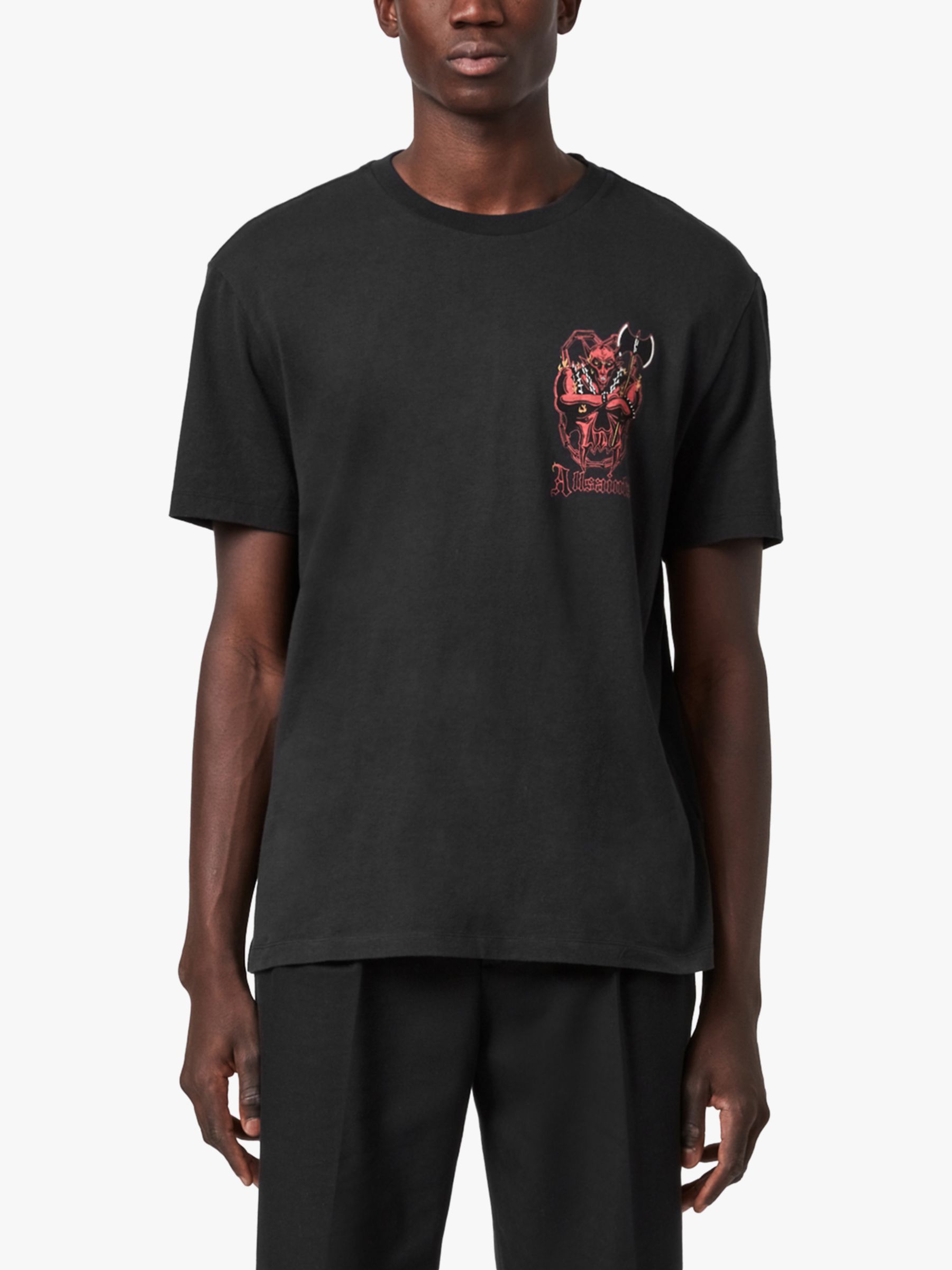 AllSaints Gatekeeper Graphic Logo T-Shirt, Black