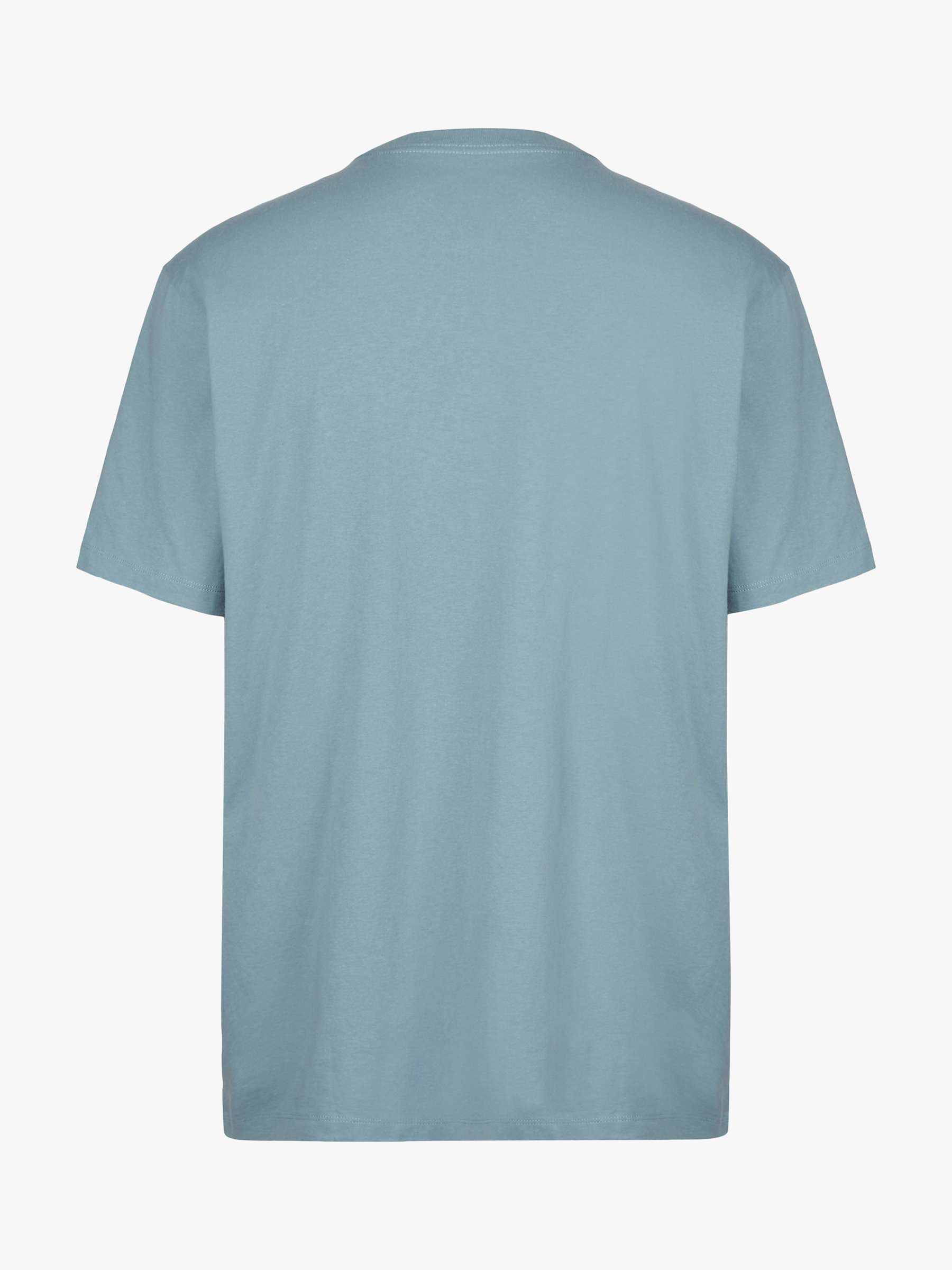 AllSaints Dropout Graphic Logo T-Shirt, Halcyon Blue at John Lewis ...