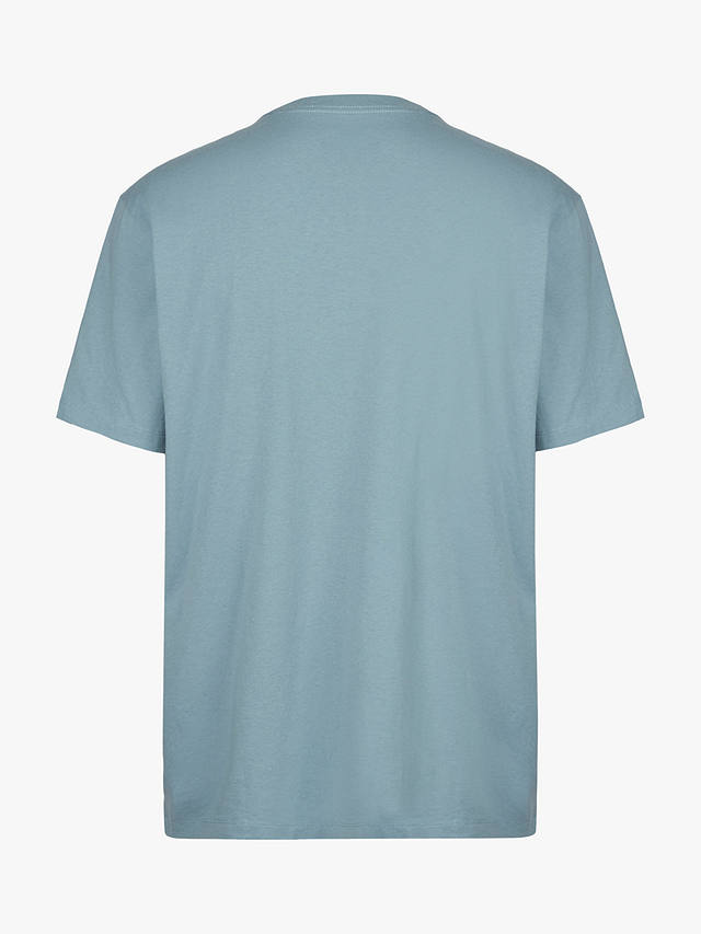 AllSaints Dropout Graphic Logo T-Shirt, Halcyon Blue