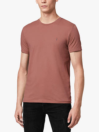 AllSaints Tonic Crew Neck T-Shirt, Pack of 3, Optic White/Black/Pink