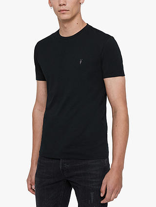 AllSaints Tonic Crew Neck T-Shirt, Pack of 3, Optic White/Black/Pink