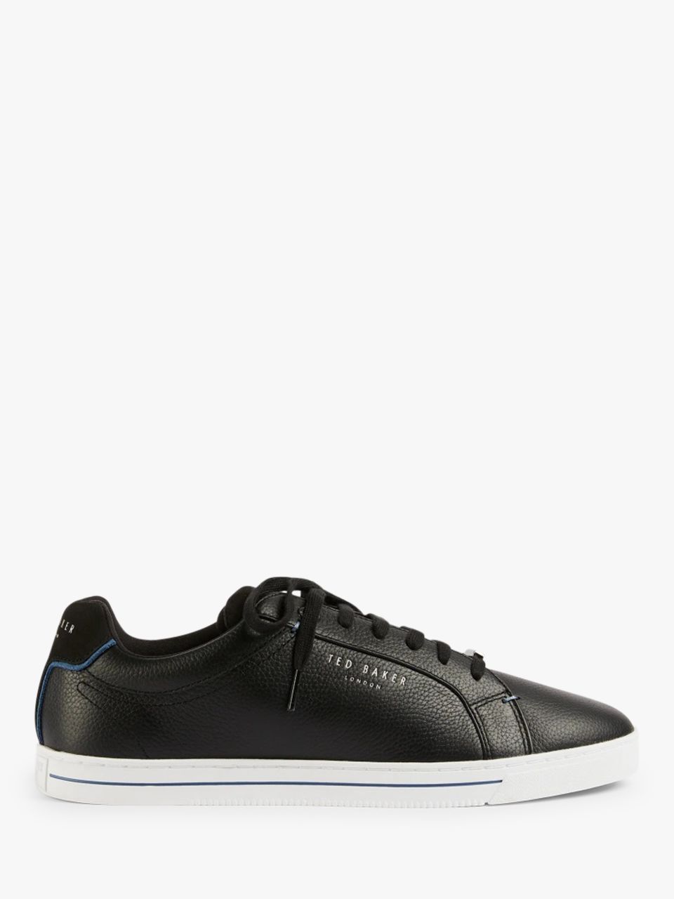 Ted Baker Wylee Leather Trainers, Black at John Lewis & Partners