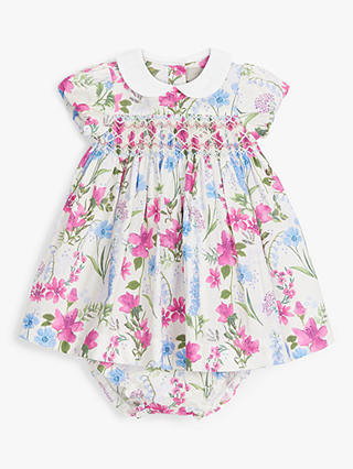 John Lewis & Partners Heirloom Collection Baby Meadow Floral Dress and Knicker Set, Multi