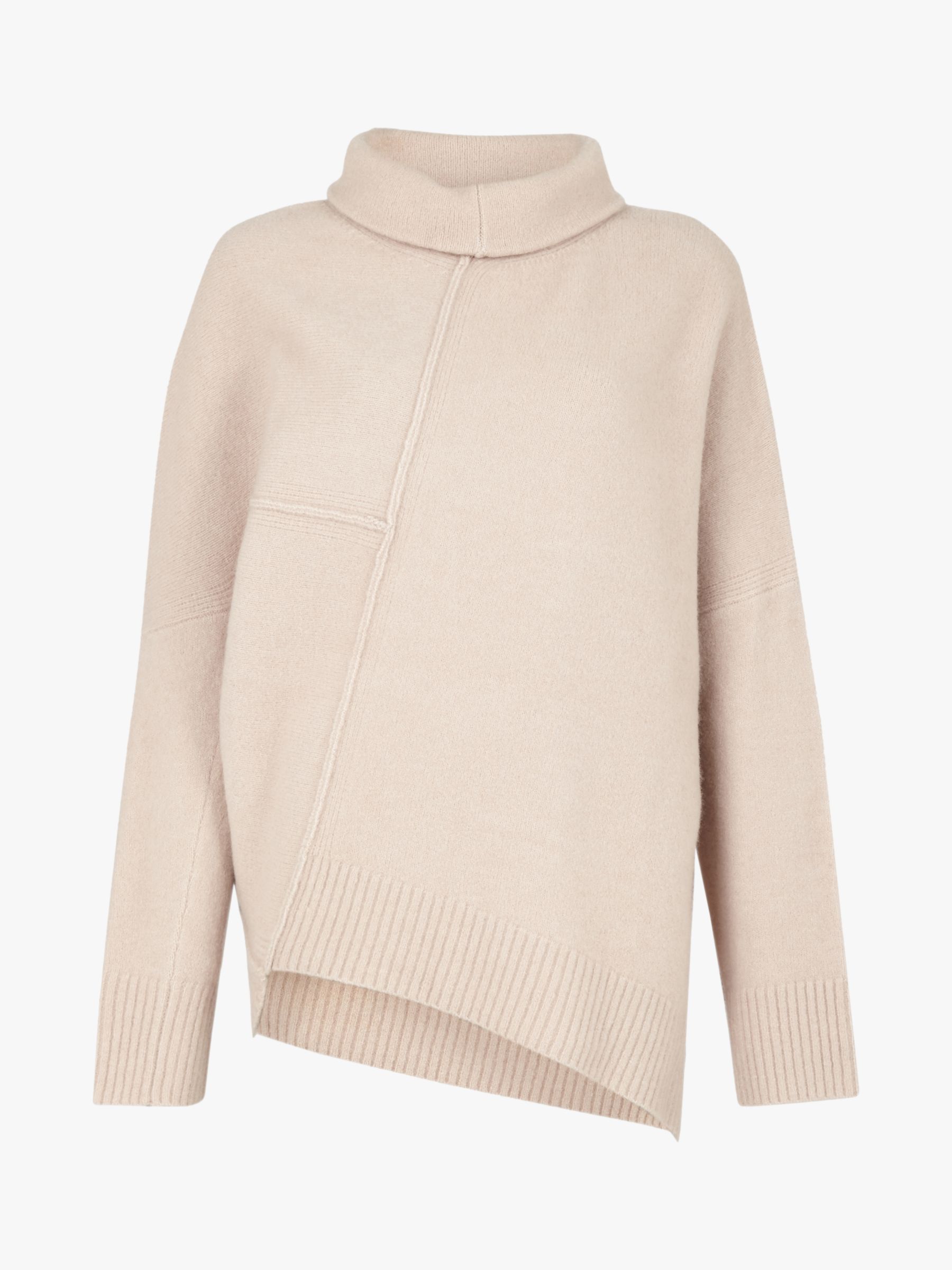 AllSaints Lock Roll Neck Jumper, Rose Pink, M