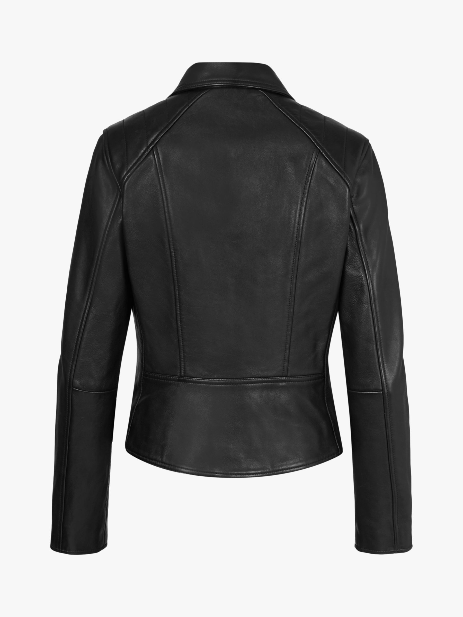 AllSaints Neve Quilted Leather Biker Jacket, Black at John Lewis & Partners